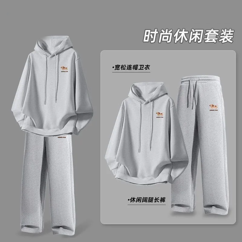 大码300斤美式腊肠狗连帽卫衣男