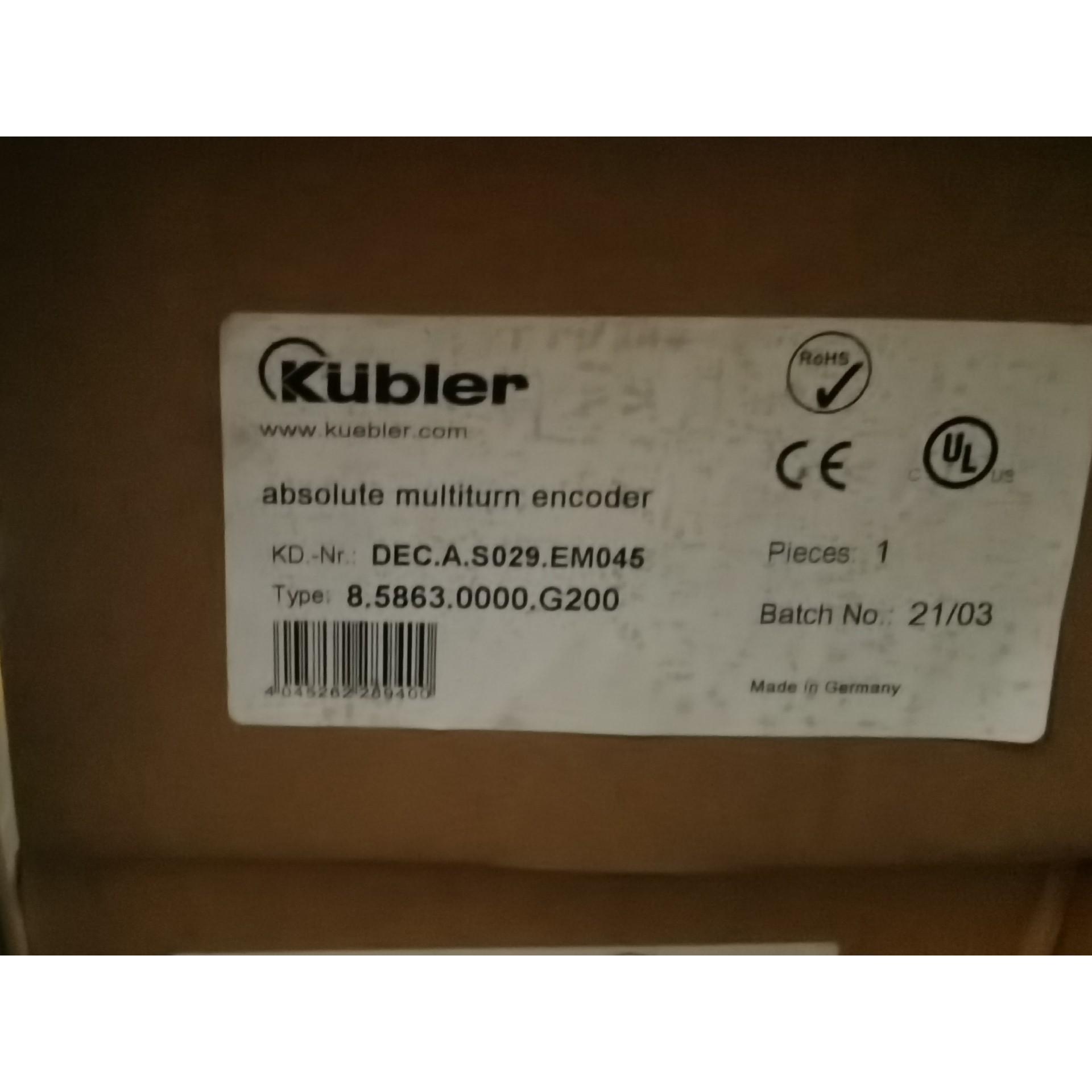 议价议价DECAS029EM045全新库伯乐编码器EM045编议价