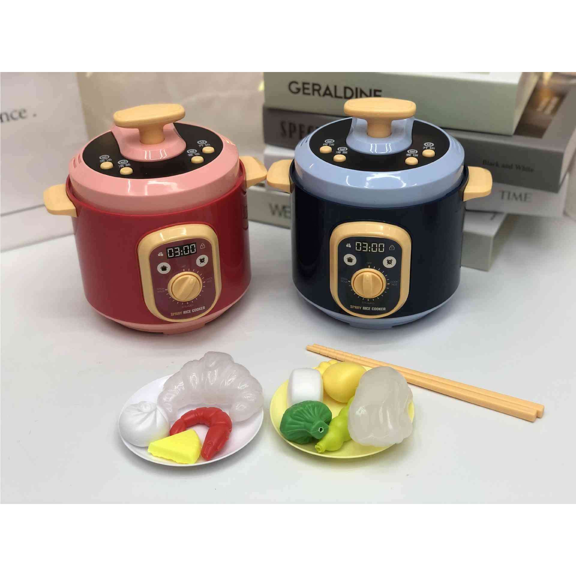 厨房小家电多功能喷雾电饭锅仿真过家家智能语音电饭煲益智玩具