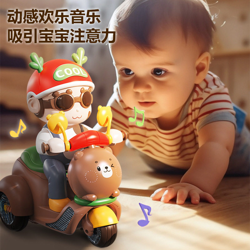 儿童电动玩具特技三轮车摩托车