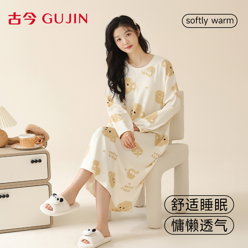 古今2025春秋季新款长袖连衣裙