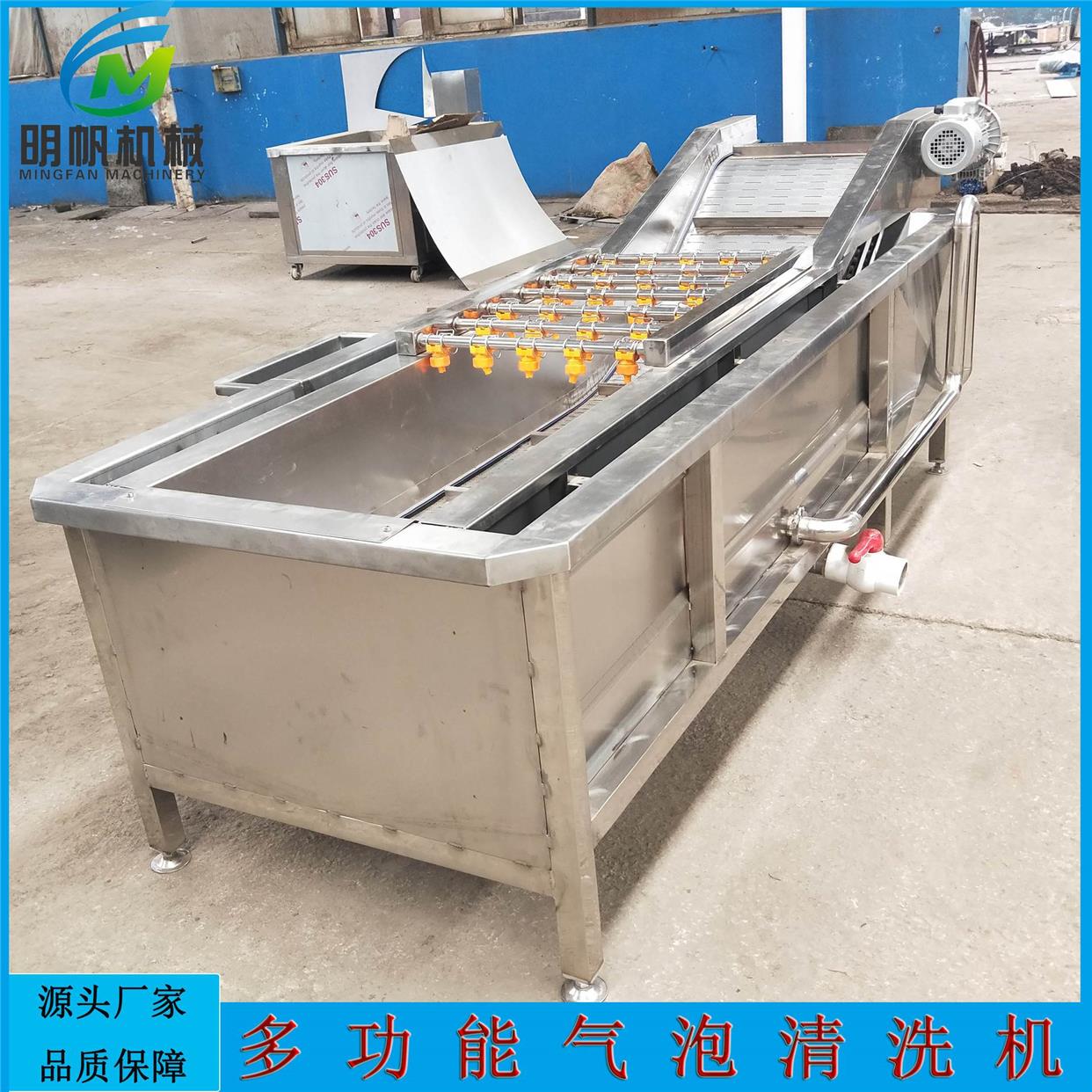 果蔬气泡清洗机菠菜白胡