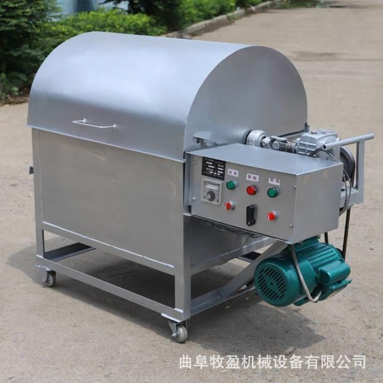 电加热小型干果电炒锅 滚筒式瓜子炒货机 不锈钢燃气炒粮食机器