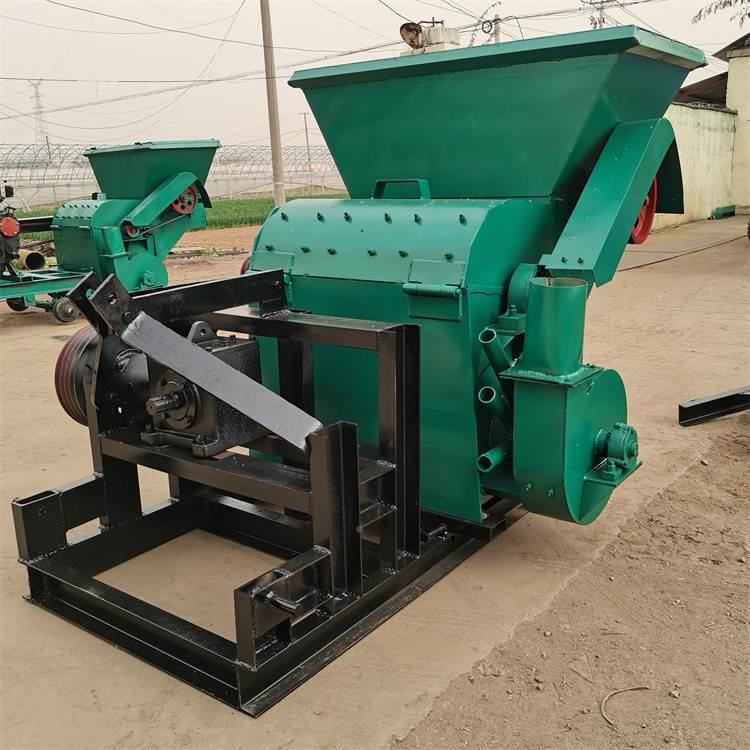 青稞高粱稻麦秸秆粉碎机 自动进料玉米杆打糠机 60型花生秧粉糠机