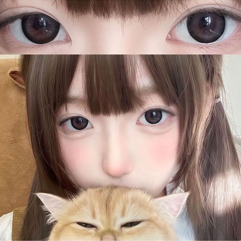 OVOLOOK半年抛美瞳少女日记三明治大直径隐形眼镜正品官方旗舰店F