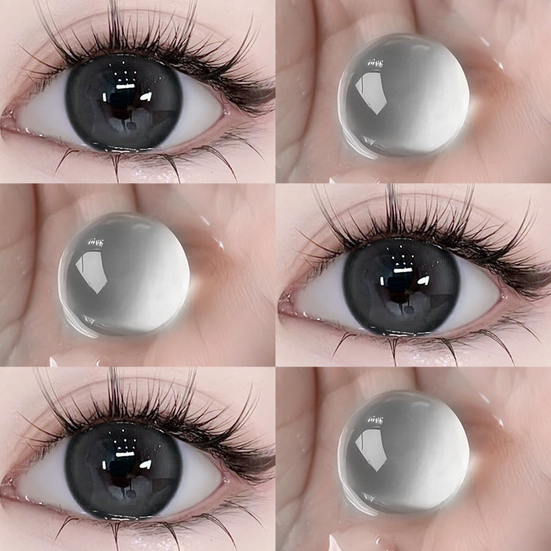 OVOLOOK半年抛美瞳黑色自然大小直径隐形眼镜正品官方旗舰店女F