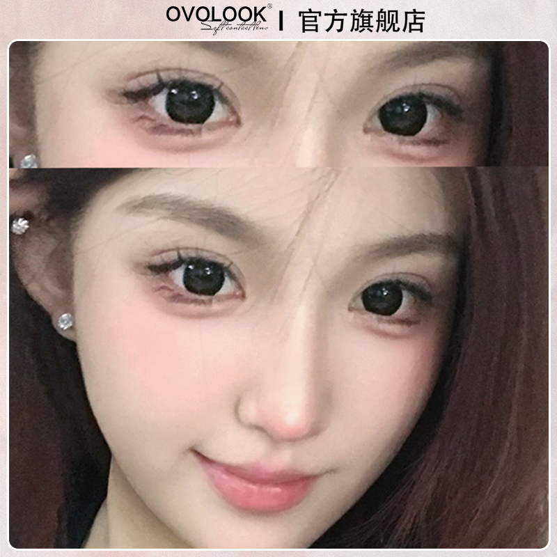 OVOLOOK黑色半年抛2片装大小直径美瞳自然款隐形眼镜官方旗舰店Y,隐形眼镜/护理液,彩色隐形眼镜,淘宝优惠券,粉丝福利购,淘宝优惠卷