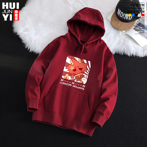 国拟五常ch周边连帽卫衣长袖创意