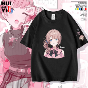望月穗波hnm周边短袖T恤衫夏宽松男女cos二次元pjsk痛衣服半袖