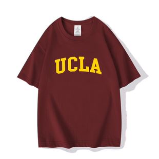UCLA加利福尼亚大学洛杉矶分校留学考研毕业短袖T恤衫男纯棉半袖