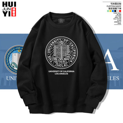 UCLA加利福尼亚大学洛杉矶分校毕业圆领卫衣学生上衣服外套长袖