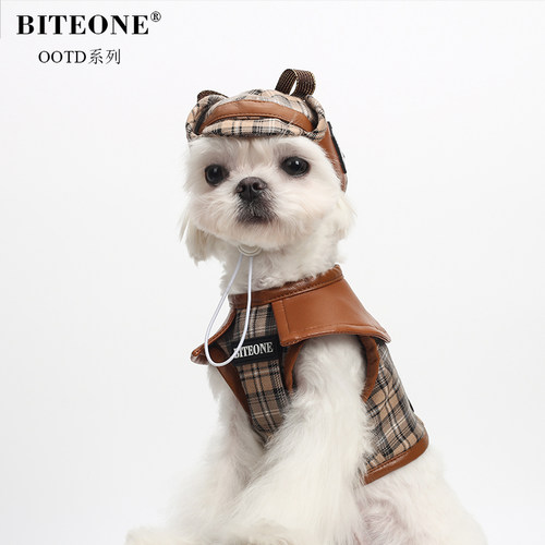 BITEONE【威尔士胸背】猫狗衣服春夏小型犬可牵引马甲背心胸背