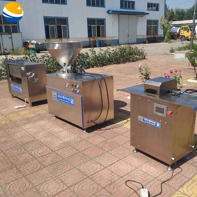 大型全自动灌肠机 食品厂灌红肠机器 工业用成套热狗肠加工设备