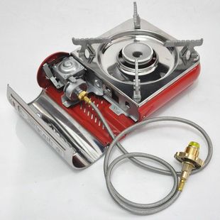 卡式炉外接气管户外炉具喷火枪家用液化气煤气连接头扁气罐转换器