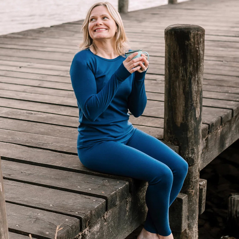 女士滑雪运动保暖羊毛内衣套装