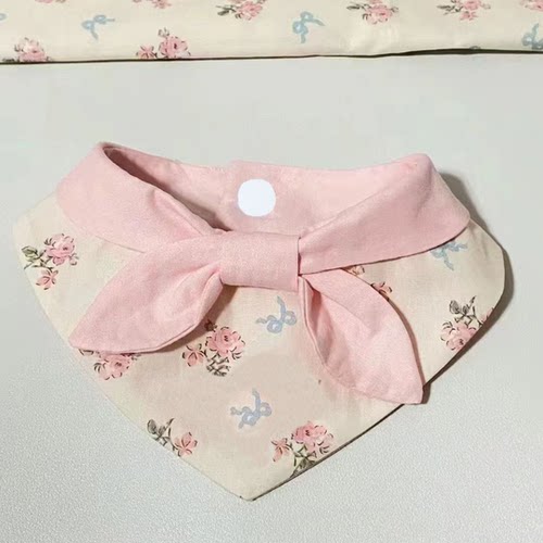 宠物领带碎花小玫瑰小中大型犬