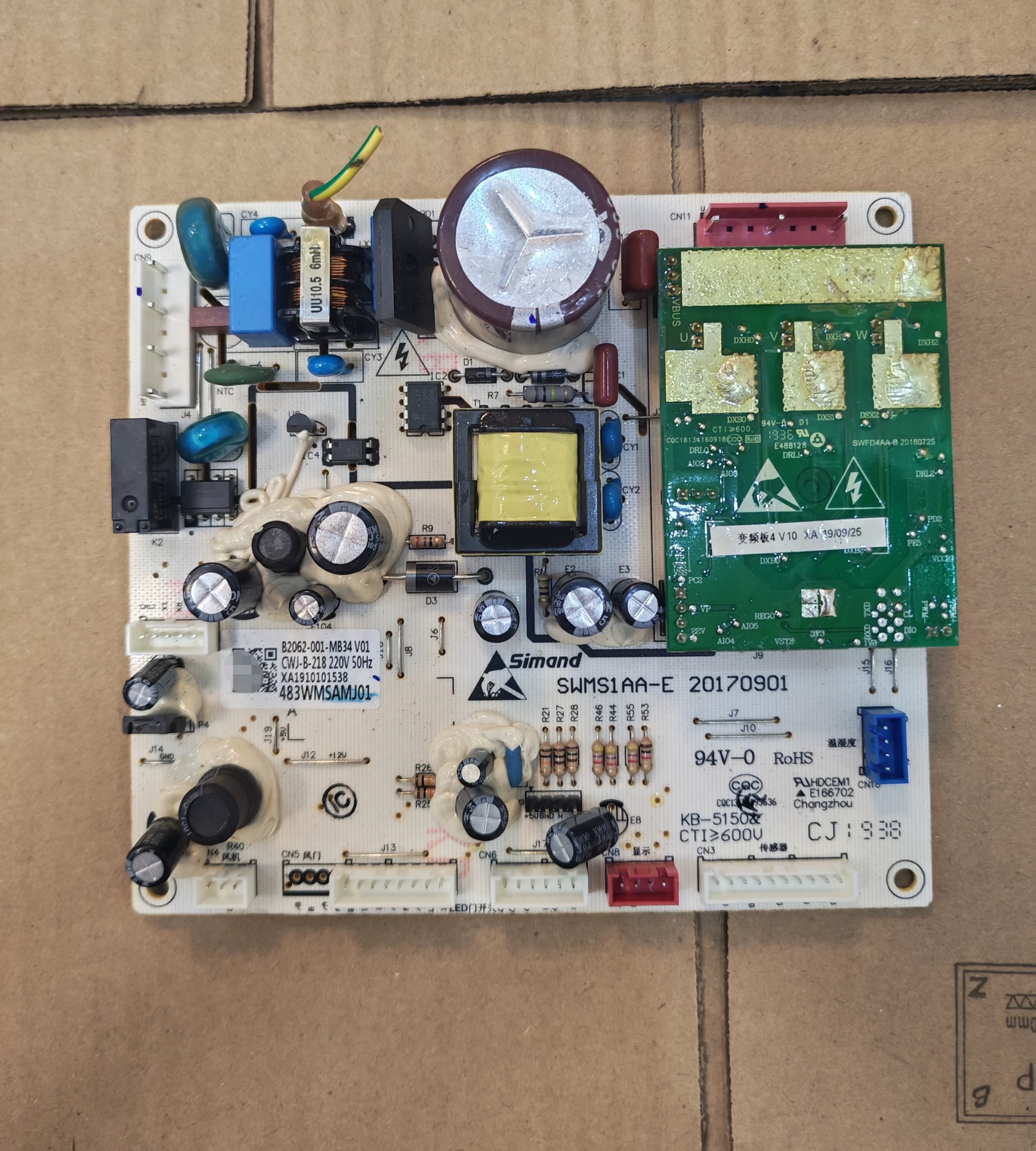 冰箱BCD-483WMSAD主板电源板B2062-001-MB34