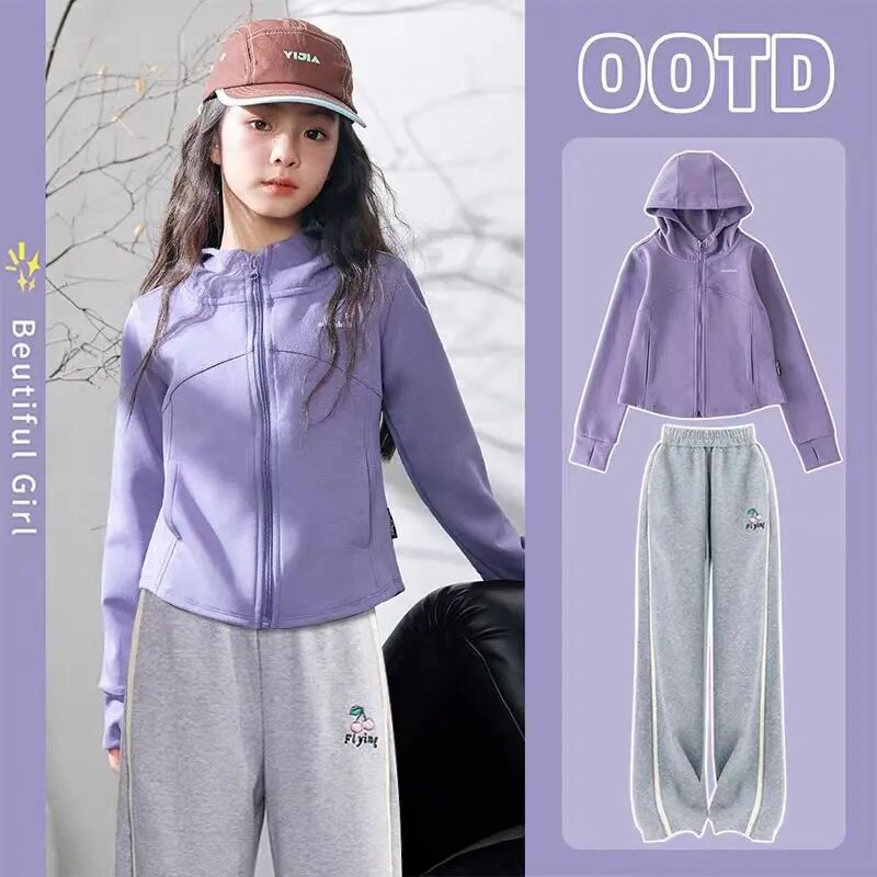 女童运动套装2026新款儿童初中女大童女孩洋气春装裤卫衣时髦童装