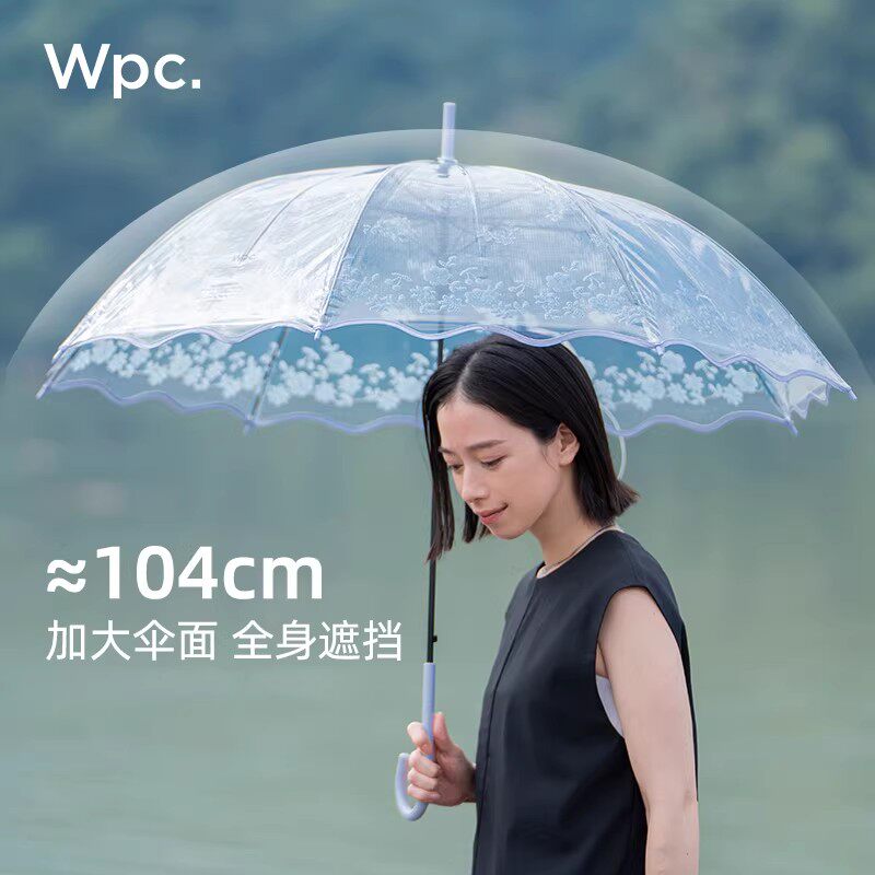 wpc透明雨伞高颜值加大加厚图片