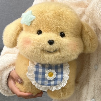 小金毛玩偶哈士奇公仔桌伴娃娃