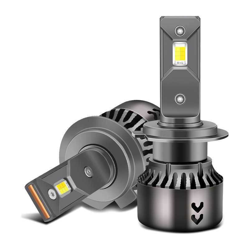 M5三色温双色汽车led大灯75w改装黄光超亮远近光灯泡H1H4H7H11