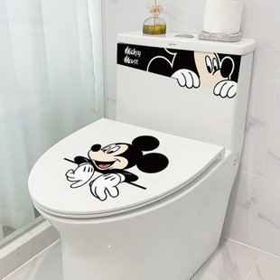 饰贴膜 饰马桶贴纸米奇浴室卫生间防水装 马桶盖贴画装 创意图案个性