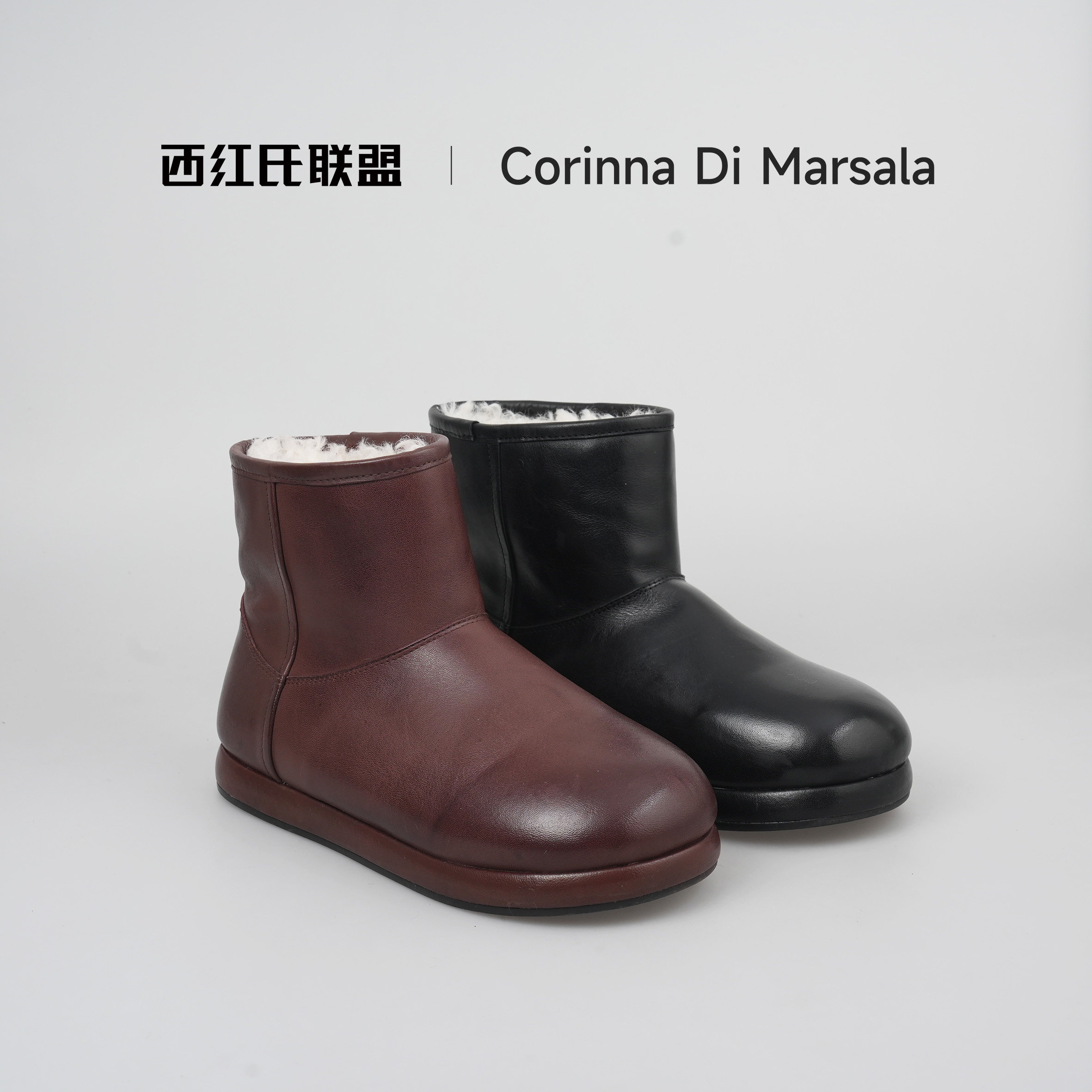 【西红氏联盟】2025冬新款时尚羊毛雪地靴跟高2cm半码拍大