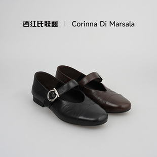 X22B90351 复古玛吉珍平底单鞋 法式 10Y 西红氏•双11限时折扣