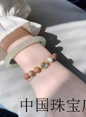 和田玉手镯女款冰透晴水青白玉叮当镯青海料阿富汗圆条玉镯子证书