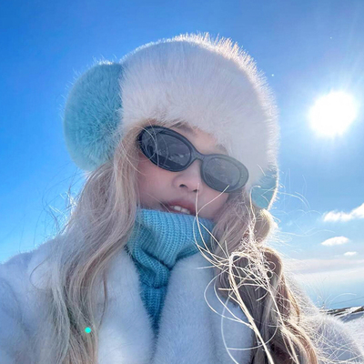 东北长白山旅游毛绒帽子女保暖