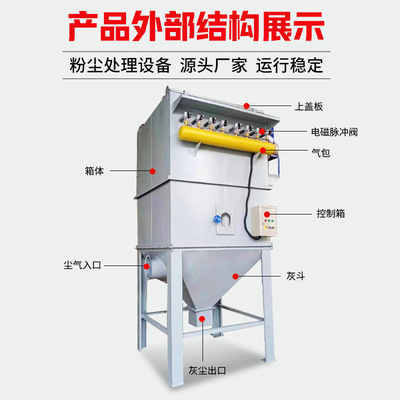 厂家供应高温脉冲布袋除尘器工业粉尘回收集尘箱木工中央除尘设备