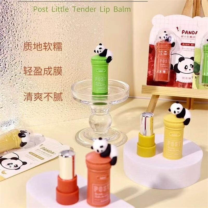 包邮水果味可爱卡通熊猫润唇膏