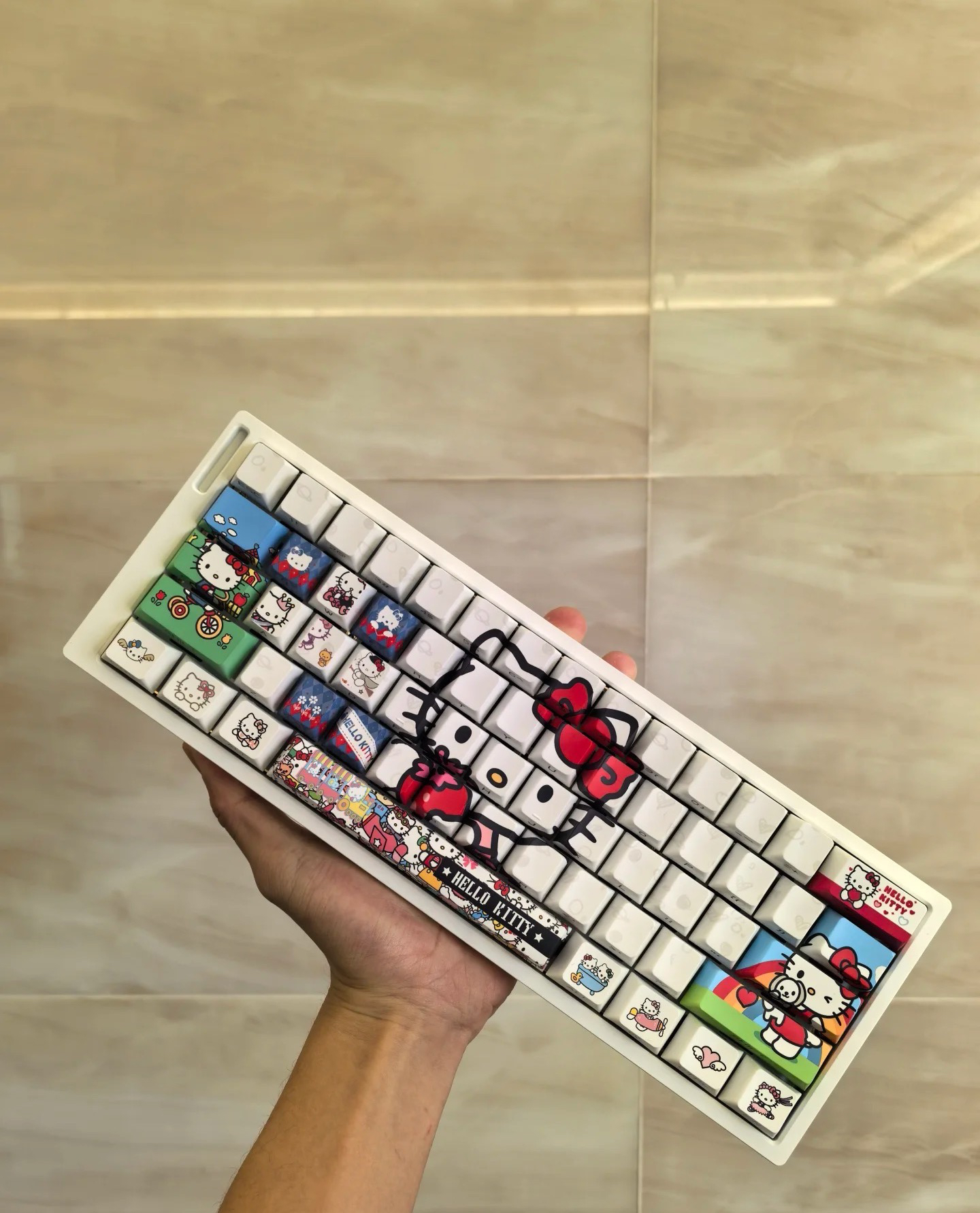 Hello kitty侧刻键帽 可爱风卡通键帽高品质 kitty猫键帽高品质