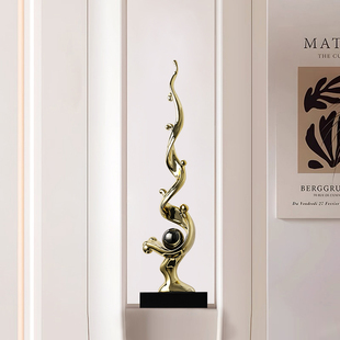 风生水起玄关摆件轻奢高档客厅入户进门入门装饰高级感壁龛工艺品