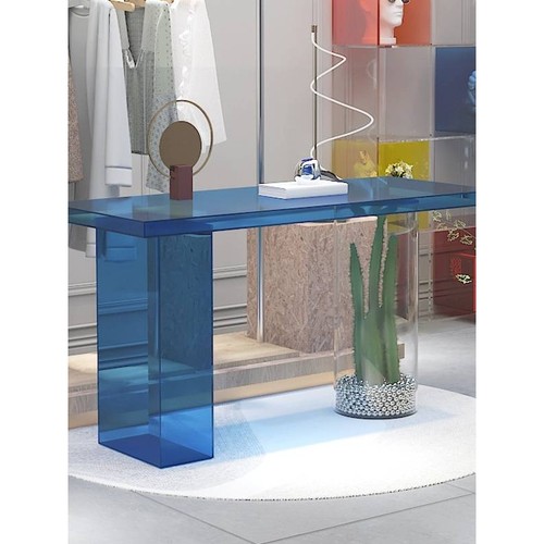 ?亚克力展示台透明服装店展示架中岛办公桌鞋包陈列置物展柜工厂