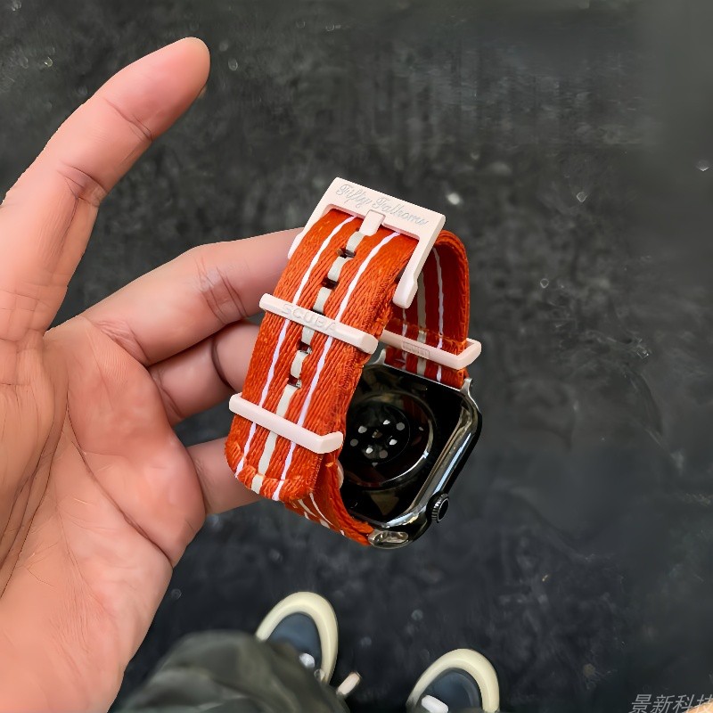 多巴胺尼龙帆布运动适用苹果表带