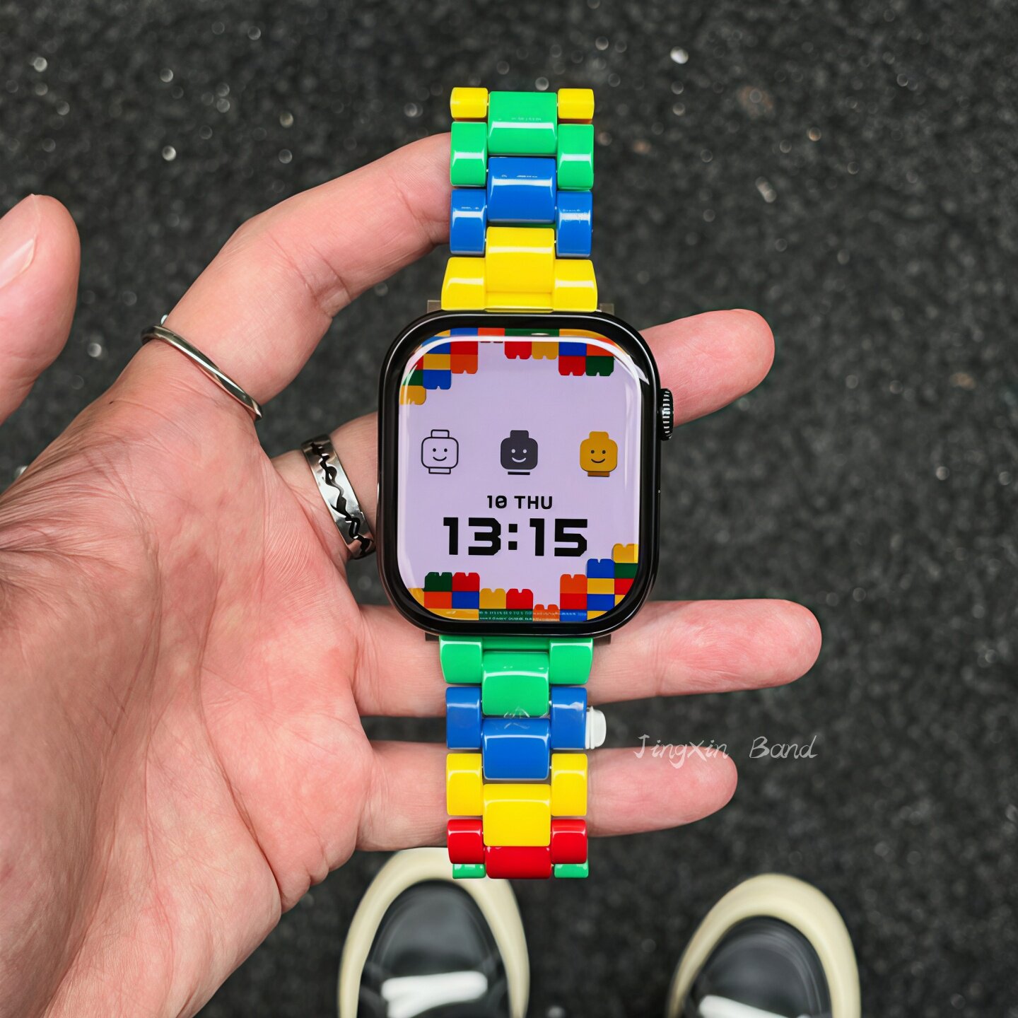 乐高三株拼色表带适用于iwatchS11苹果手表applewatch1098ultraSE