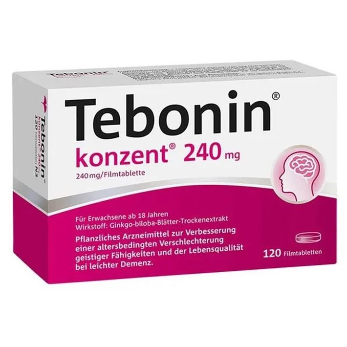 德国Tebonin德葆宁金纳多银杏叶片240mg*120片记忆力中老年健忘