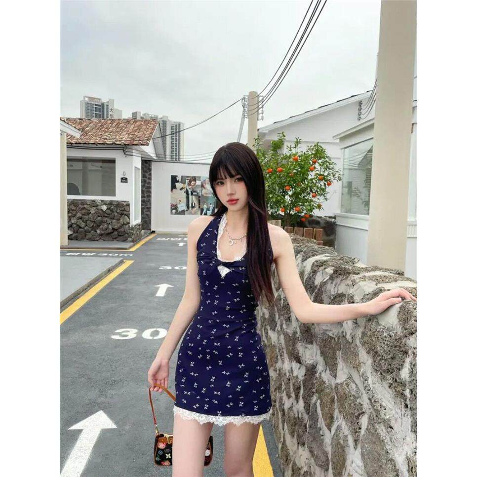夏季新款纯欲风V领蕾丝碎