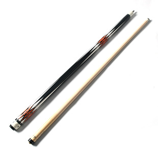 美式大头台球杆 1/2两节式台球杆 中式九球实木57英寸台球杆