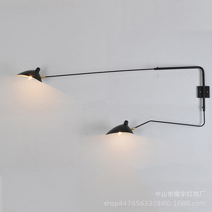 张牙舞爪壁灯北欧客厅卧室床头灯过道餐厅书房长臂伸展复古壁灯