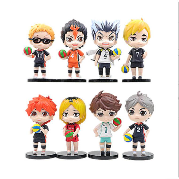 扭蛋机 8款Q版排球少年手办及川彻 孤爪研磨公仔儿童玩具模型摆件