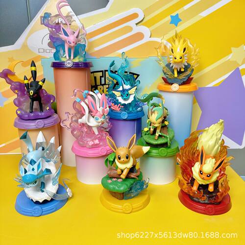 Pokemon 伊布潮玩公仔神奇宝贝摆件娃娃礼物玩具批发宝可梦手办