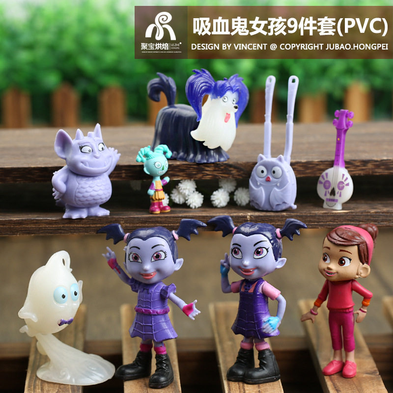 手办动漫盲盒吸血鬼女孩Vampirina 蝙蝠女孩玩具公仔手办模型蛋糕