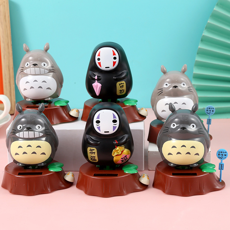 宫崎骏车载饰品龙猫摇头汽车摆件少女心玩偶太阳能卡通动漫人物