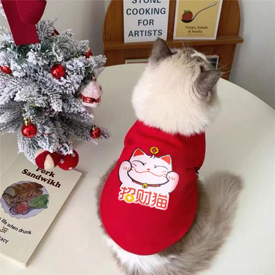 猫咪衣服春秋装狗狗泰迪招财卫衣