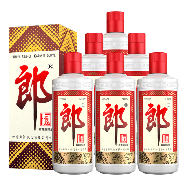 郎酒郎牌郎酒 53度 500ml *6瓶 酱香型国产高度白酒 整箱