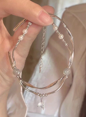 银鱼尾手链女莫比乌斯手镯小众感高级