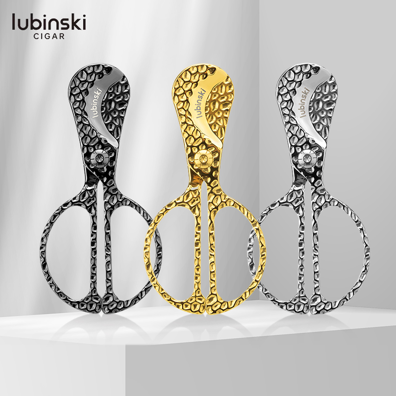 LUBINSKI鲁宾斯基新款雪茄剪 小号手握剪 锤纹锻打 带保护套