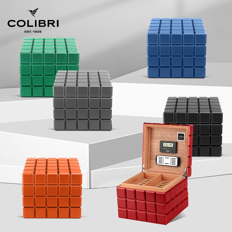 美国COLIBRI科乐比立方体雪茄保湿盒80只装雪松木雪茄盒